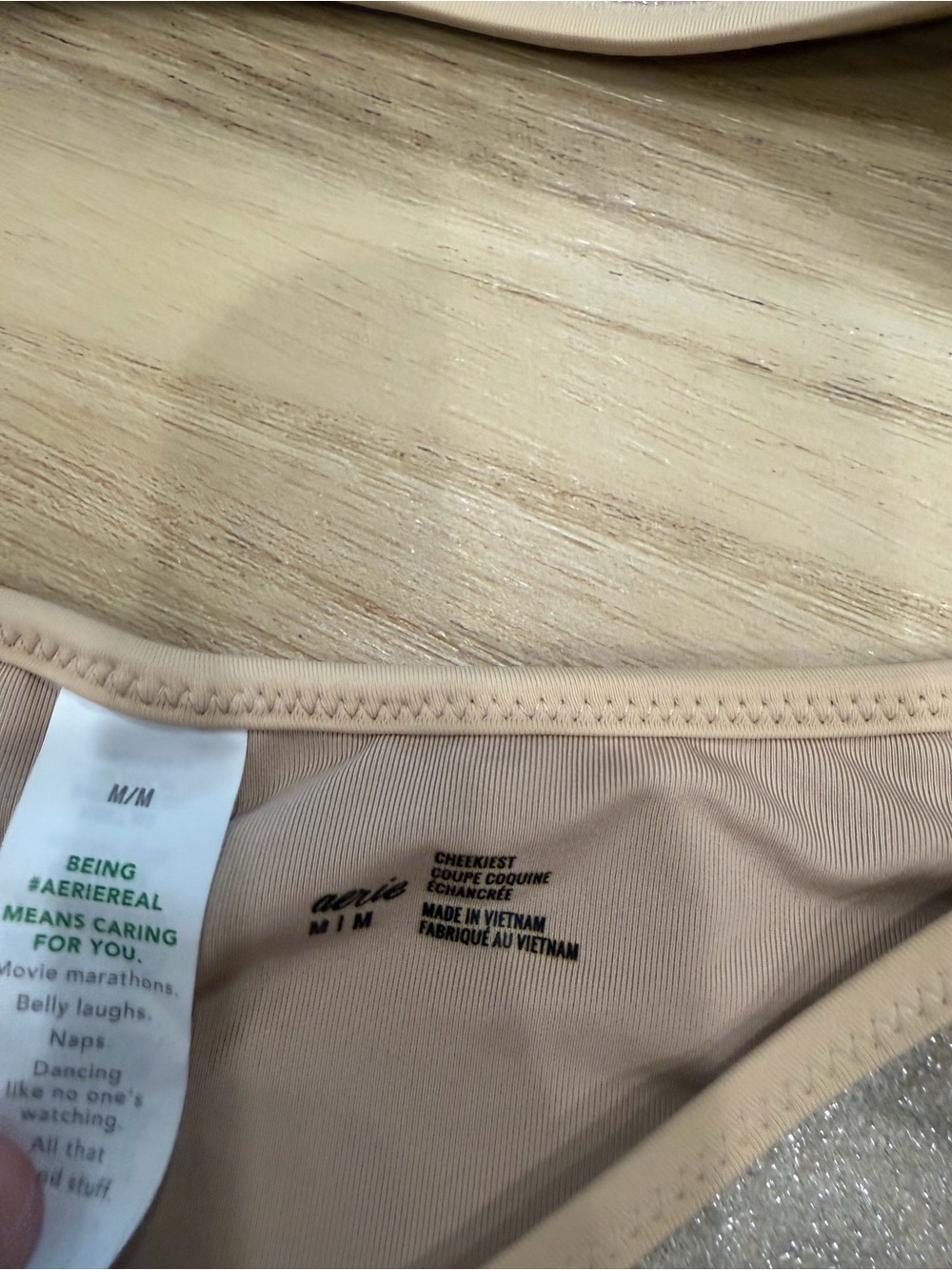 Aerie Shimmery Nude Two-Piece Bikini Set - Picture 2 of 4